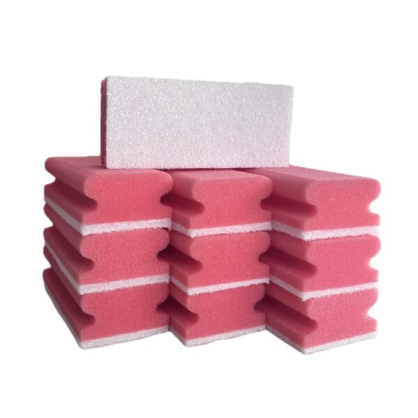 rode schuurspons met handgreep set van 10