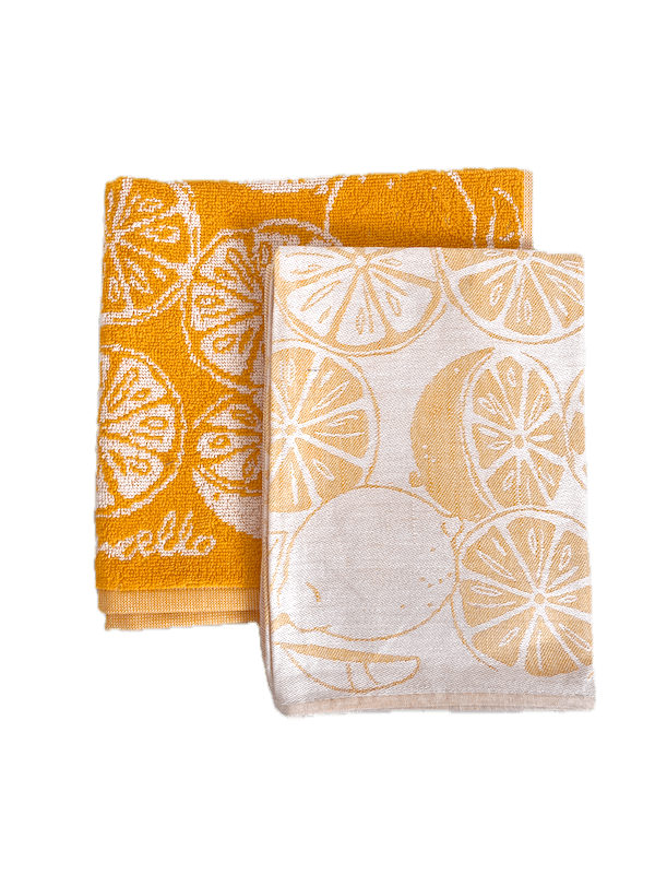 keukendoek en theedoek Limoncello geel