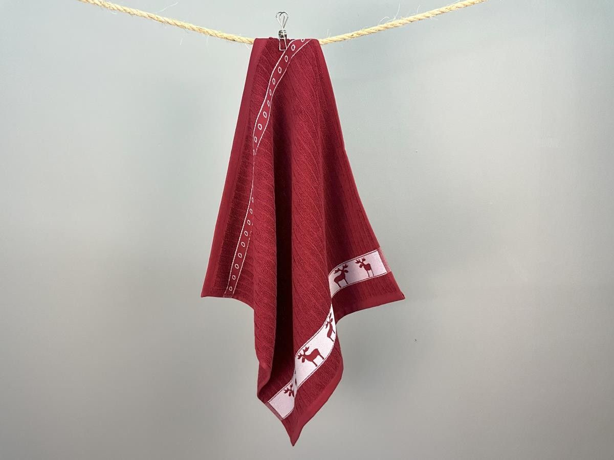 Kracht keukendoek eland rood