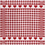Kracht keukendoek hartjes rood