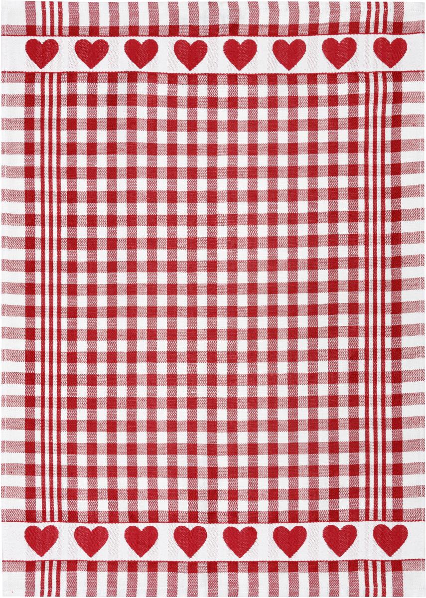 kracht theedoek hartjes rood