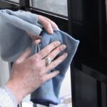 ramen lappen met microvezeldoek zonder strepen